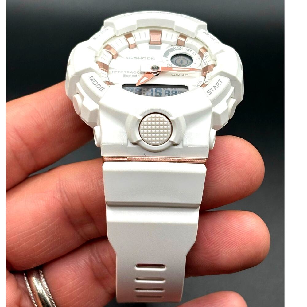 Casio G-Shock GMA-B800-7A Step Tracker Bluetooth White Rose Gold Women's Watch - Picture 15 of 17